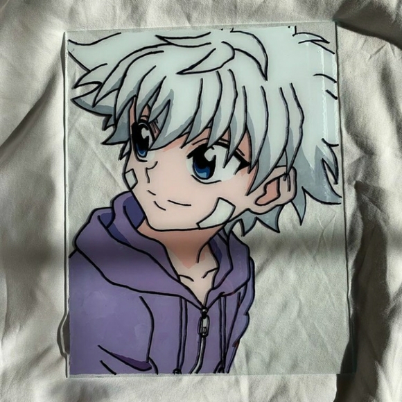 Killua Zoldyck (Hunter X Hunter) Anime Glass Painting - 8x10 Photo frame - Picture 2 of 3
